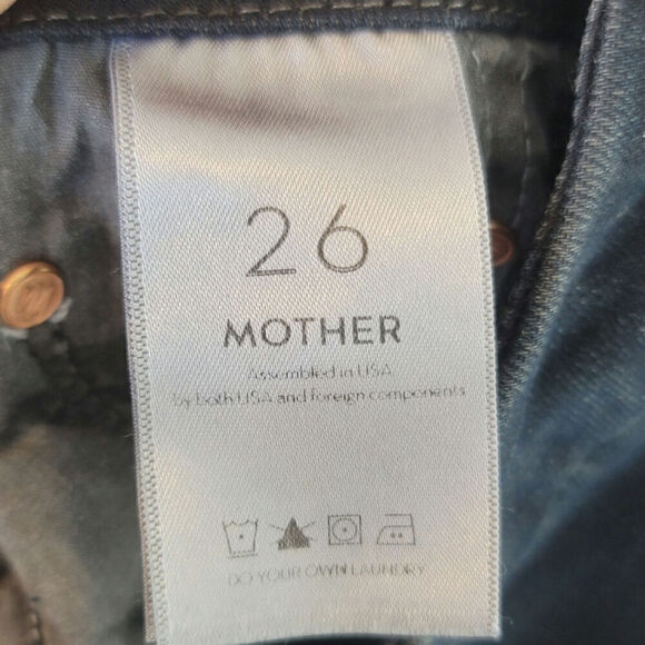 MOTHER DESTRUCTED HIGH WAISTED LOOKER IN COFFEE, TEA OR ME, SZ 26 - Picture 12 of 16